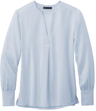 BB18009 - Women’s Open-Neck Satin Blouse